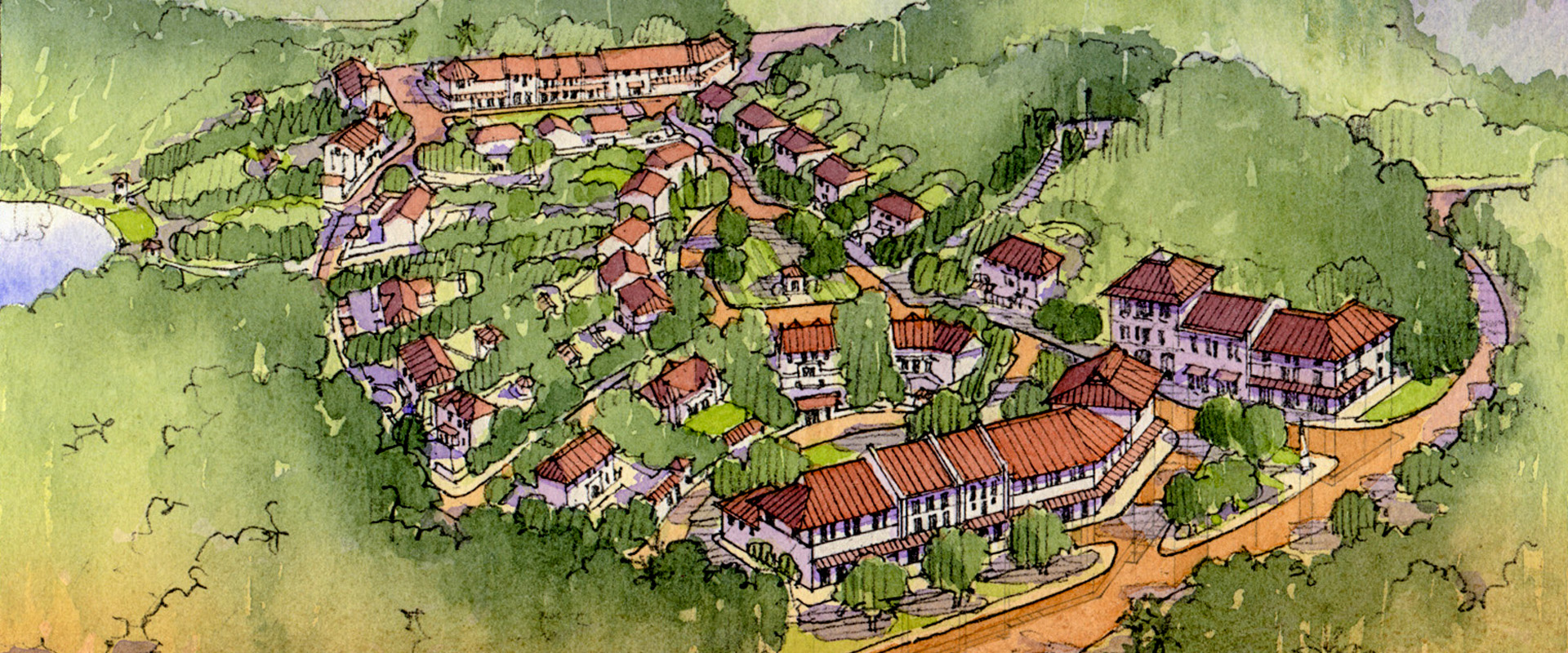 TAK的规划设计方针主要为融合自然绿地与建筑环境为一体,巧妙的构成具有安全性,隐私性及舒适方便的生活环境。