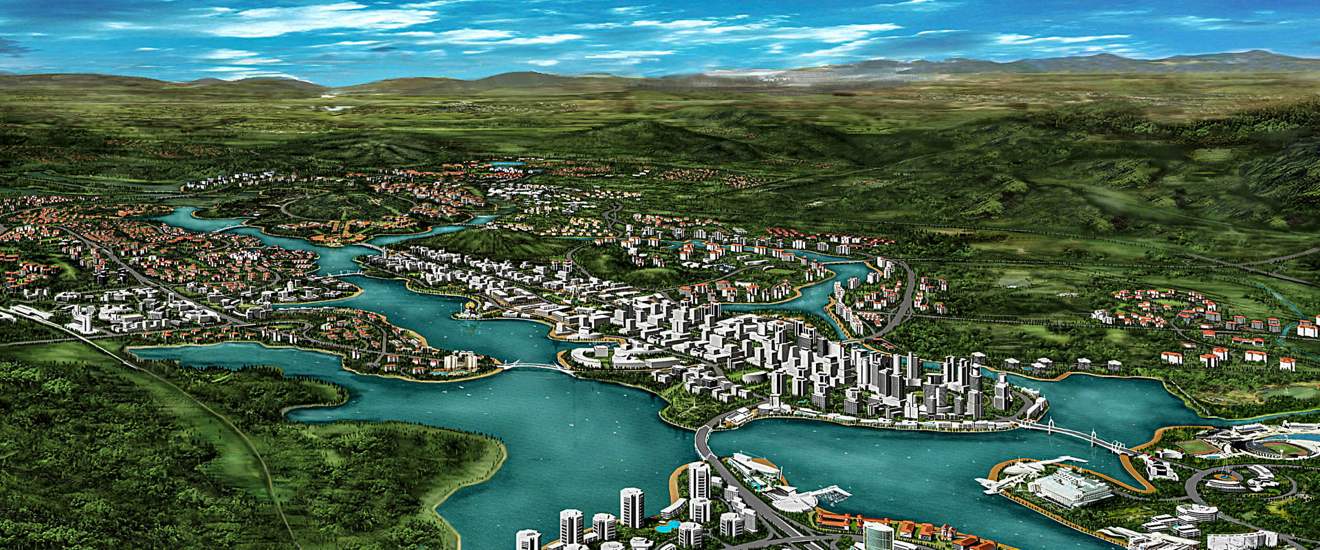 在1997年,TAK成功的将设计构思传达给政府部门并被接受,解决了地理上所产生的交通及土地稳定性問題