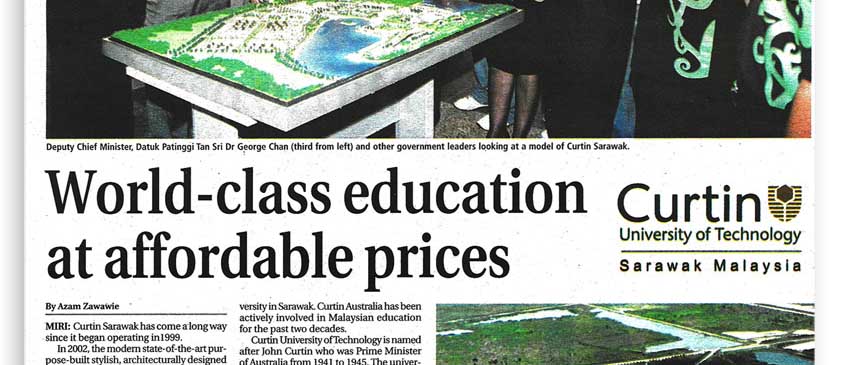 World Class  Education at Affordable Prices (Eastern Times, Malaysia)